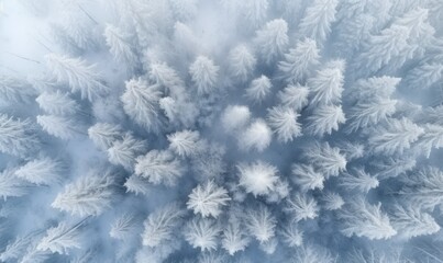 A Serene Winter Wonderland with a Bird's Eye View
