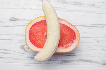 grapefruit and banana