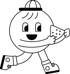 Cute Outline Geometric Cartoon