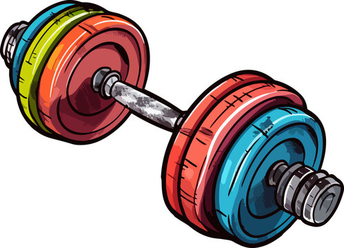 recommend clip art: Dumbbell clipart design illustration