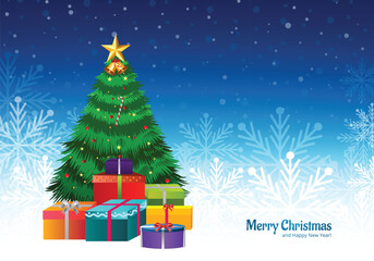 Holiday decorative christmas tree greeting holiday card background