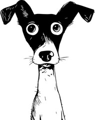 Funny dog clipart design illustration