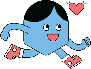 Cute Colorful Geometric Cartoon