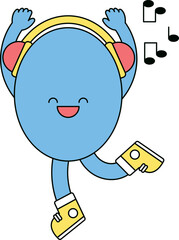 Cute Colorful Geometric Cartoon