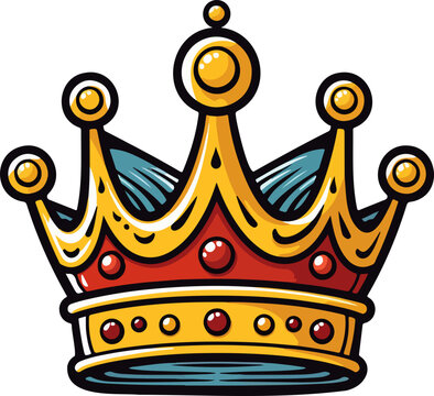 King crown clipart design illustration isolated on white background