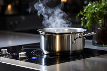 induction cooker in the kitchen