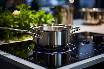 induction cooker in the kitchen