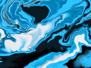 Blue Abstract Liquid Ink Background