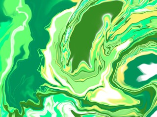 Fototapeta na wymiar Green Abstract Liquid Ink Background