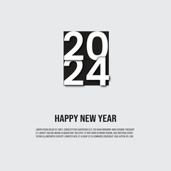 Happy New Year 2024 social template , happy new year design, Instagram post 