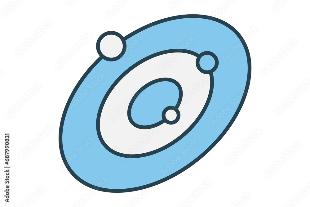 Poster galaxy icon. flat line icon style. simple vector design editable