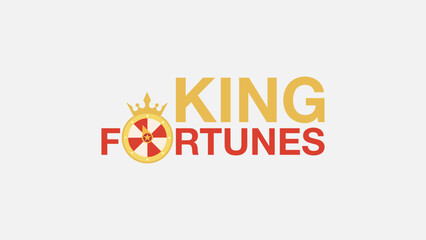 King Fortune raftle  lottery logo design icon element vector