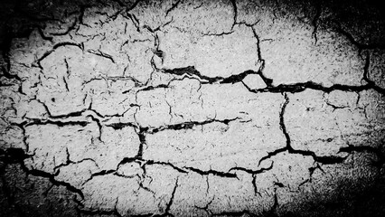 old cracked concrete wall