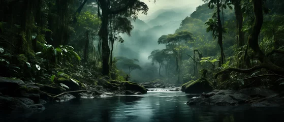 Foto op Aluminium rainforest, nature panorama © Alexander