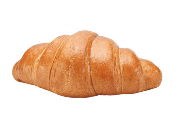 Croissants several pieces lie, isolated background on a white background