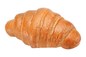 Croissants several pieces lie, isolated background on a white background