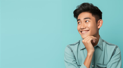 Fototapeta premium a young man smiling and happy