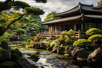 Fototapeta premium Traditional Japanese Tea Garden