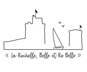 Logo La Roche Belle et Re Belle - by Nicolas POITEVIN - obrazy, fototapety, plakaty