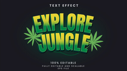 Explore jungle editable text effect	