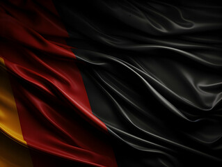 Obraz premium Germany national flag background, Germany flag weaving made by silk cloth fabric, Germany background, ai generated image