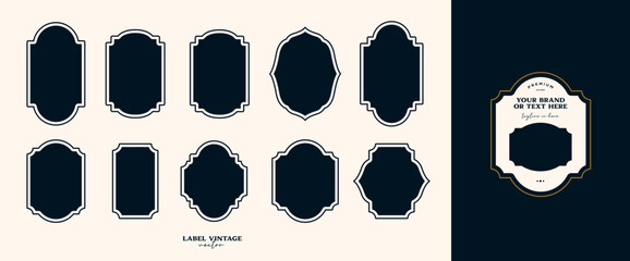 Vintage Labels for food label blank labels retro labels product labels isolated and label bottle in vector svg