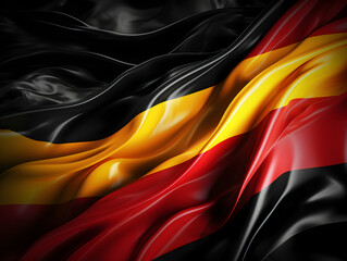 Germany national flag background, Germany flag weaving made by silk cloth fabric, Germany background, ai generated image