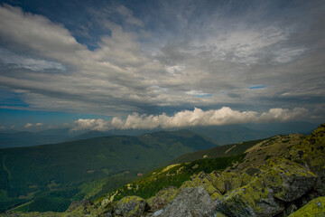 Beautiful clouds over the mountains