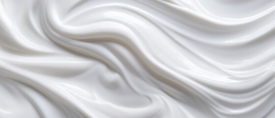 Velvety yogurt texture in detail, epitome of dairy creaminess. - obrazy, fototapety, plakaty