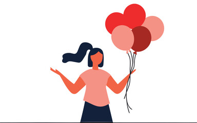 person holding balloons