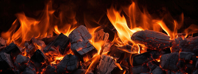Fototapeta premium Mesmerizing fire pit flames, flickering dance, crackling wood.