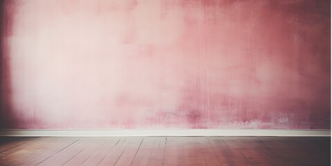Simple room, pink Wall, concrete Floor