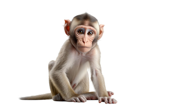 Playful Monkey Illustration On transparent background