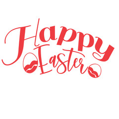 Happy Easter with egg word art