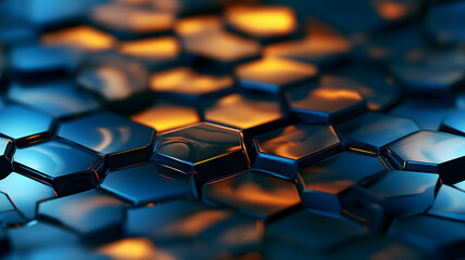 Hexagonal background. Realistic honeycomb texture. Hexagon pattern.