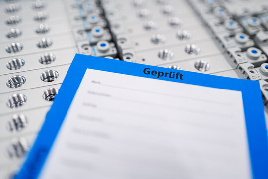 Document on a device in a factory