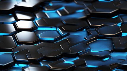 Fototapeta premium Hexagonal background. Realistic honeycomb texture. Hexagon pattern.