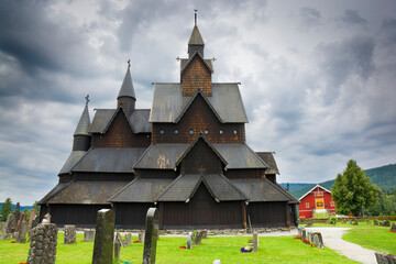 Fototapeta na wymiar Heddal stave church, Norway