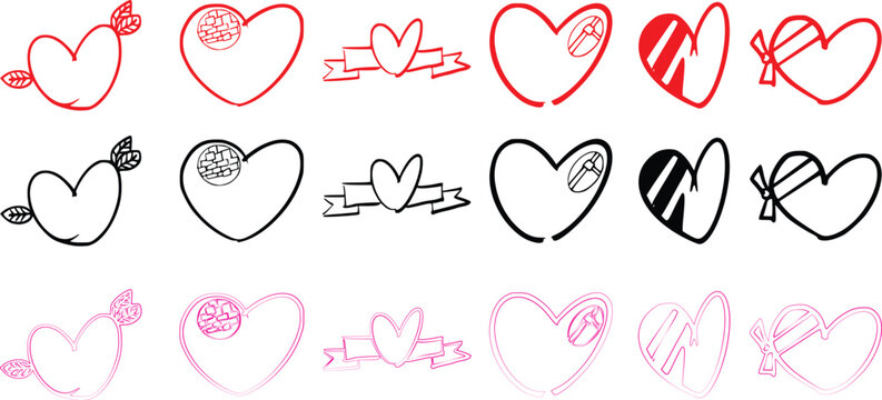 heart illustration.heart design icon flat.Modern flat valentine love sign.symbol for web site design, button to mobile app. Logo heart illustration,Trendy vector hart shap