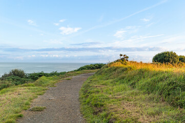countryside landscape with cloudy sky
