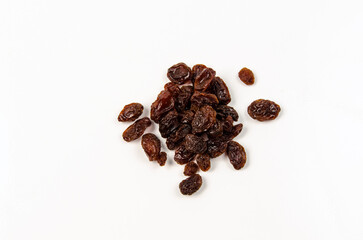 Raisin in white background