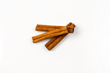 Cinnamon in white background
