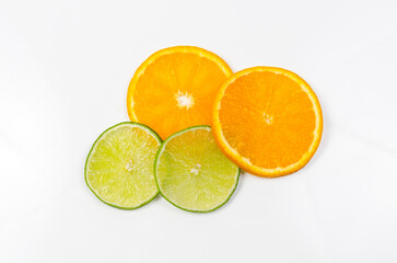 orange and lime