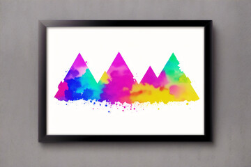 A painting of an aumumn. A colorful autumn leaf background. Watercolor paint. Digital art, Generative AI