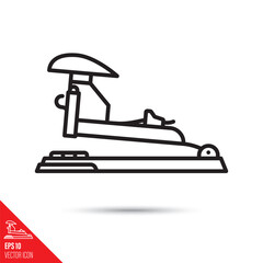 Vintage stapler vector line icon