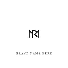 Fototapeta premium MR logo. M R design. White MR letter. MR, M R letter logo design. Initial letter MR linked circle uppercase monogram logo. M R letter logo vector design. 