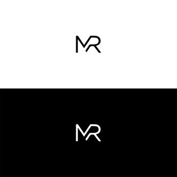 MR logo. M R design. White MR letter. MR, M R letter logo design. Initial letter MR linked circle uppercase monogram logo. M R letter logo vector design. 