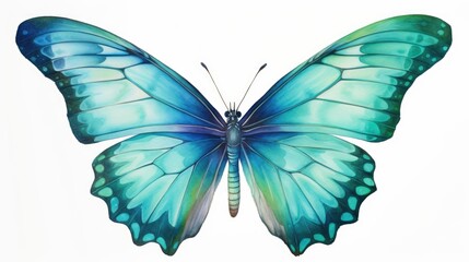 watercolor illustration colorful butterfly