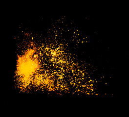 Fototapeta na wymiar Explosion on a black background. Overlay effect