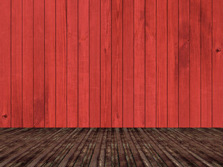 Elegant red wooden wall and floor interior background